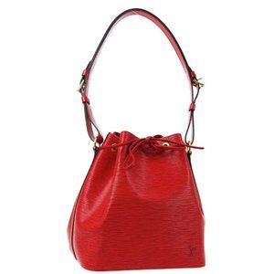 LOUIS VUITTON PETITE NOE DRAWSTRING SHOULDER BAG RED EPI M44107